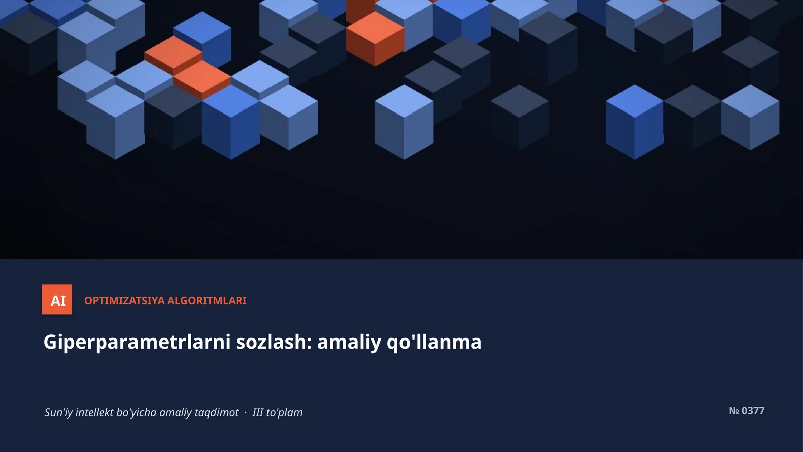 OPTIMIZATSIYA ALGORITMLARI