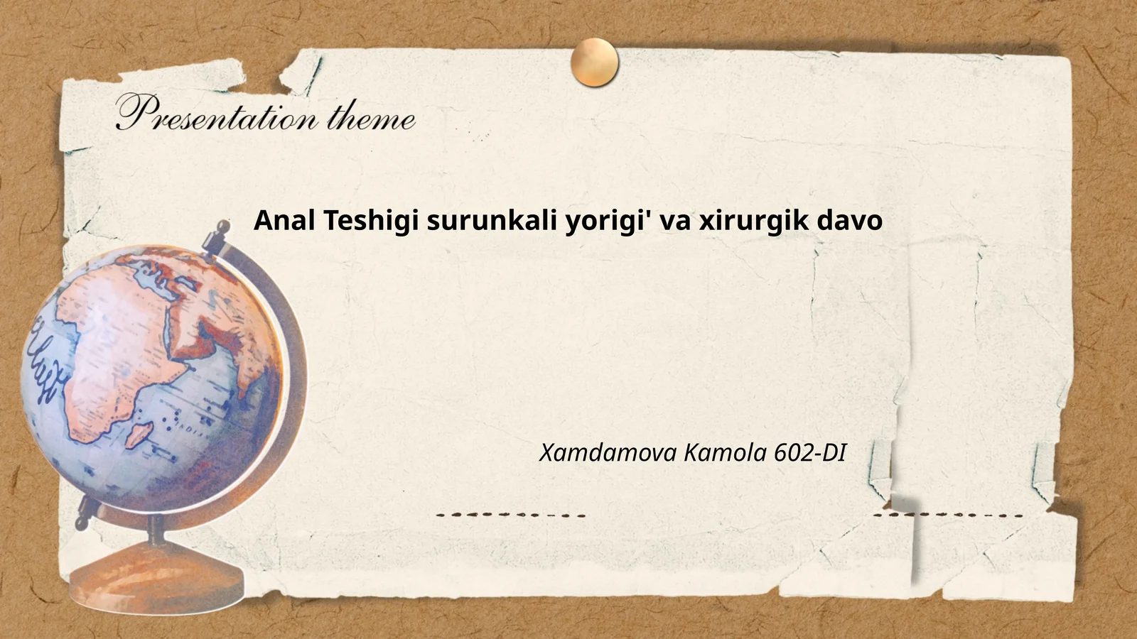 Anal Teshigi surunkali yorigi' va xirurgik davo