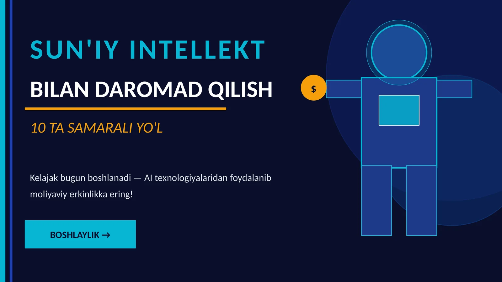 SUN'IY INTELLEKT BILAN DAROMAD QILISH 10 TA SAMARALI YO'L