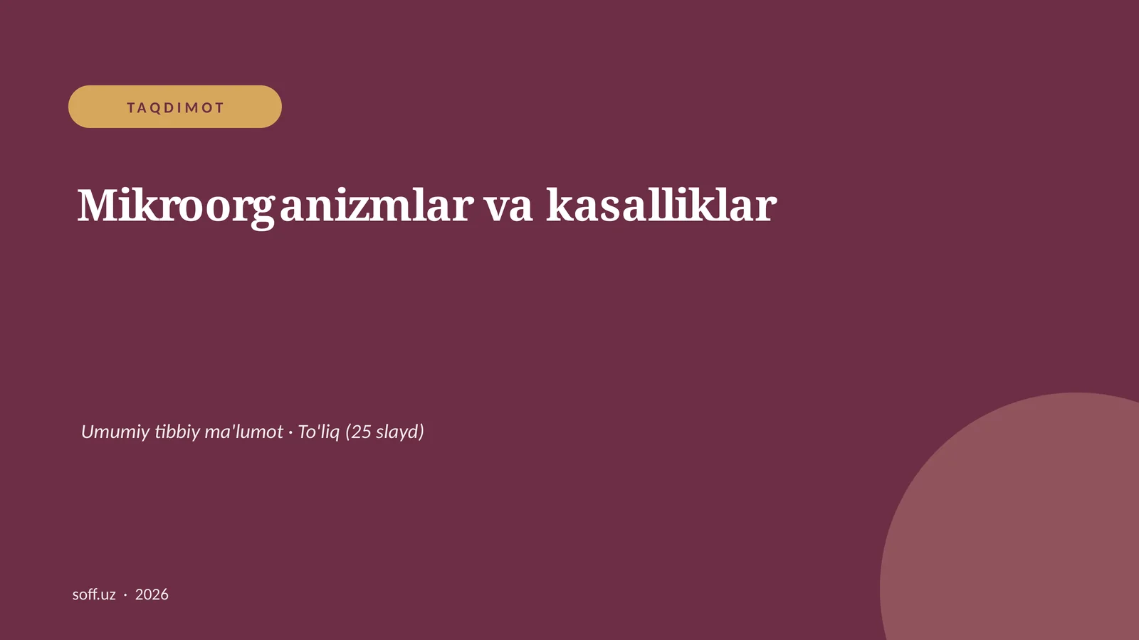 Mikroorganizmlar va kasalliklar