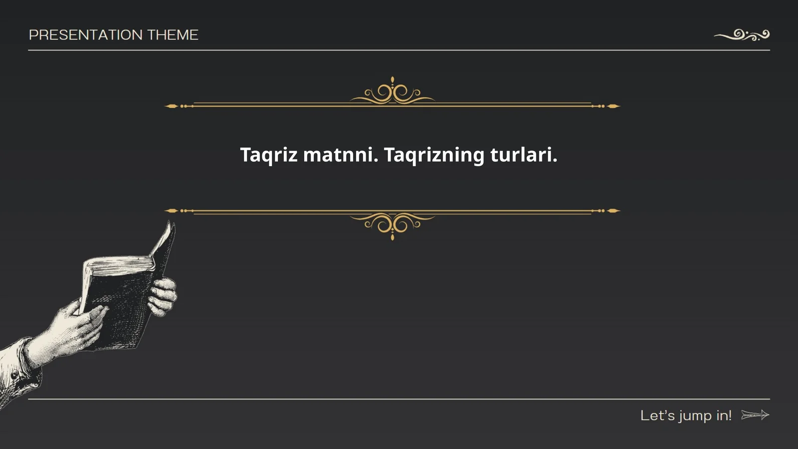Taqriz matnni. Taqrizning turlari