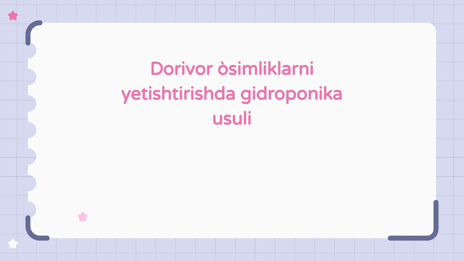 Dorivor òsimliklarni yetishtirishda gidroponika usuli