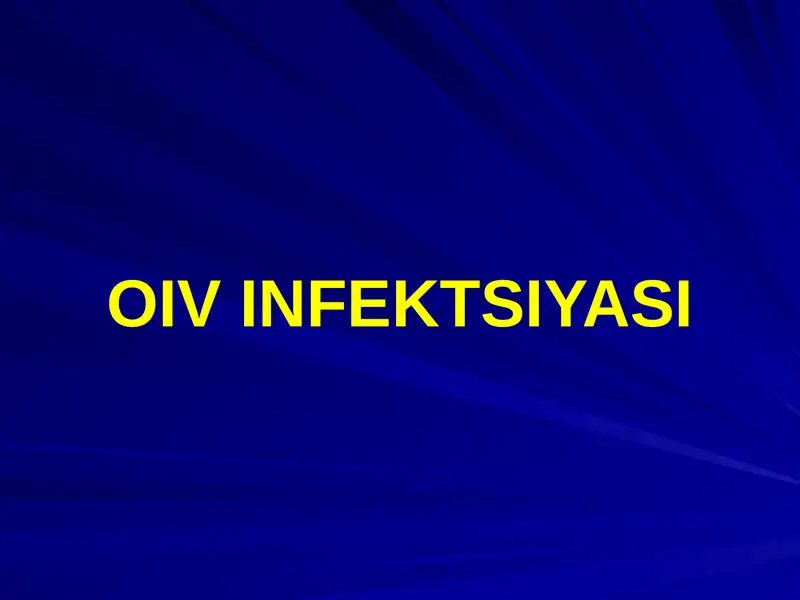 OIV INFEKTSIYASI