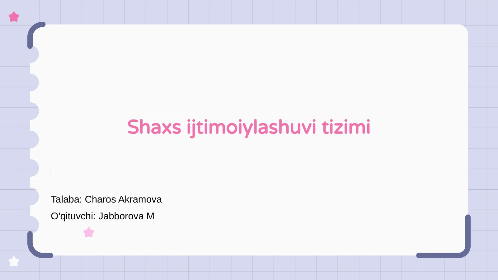 Shaxs ijtimoiylashuvi tizimi