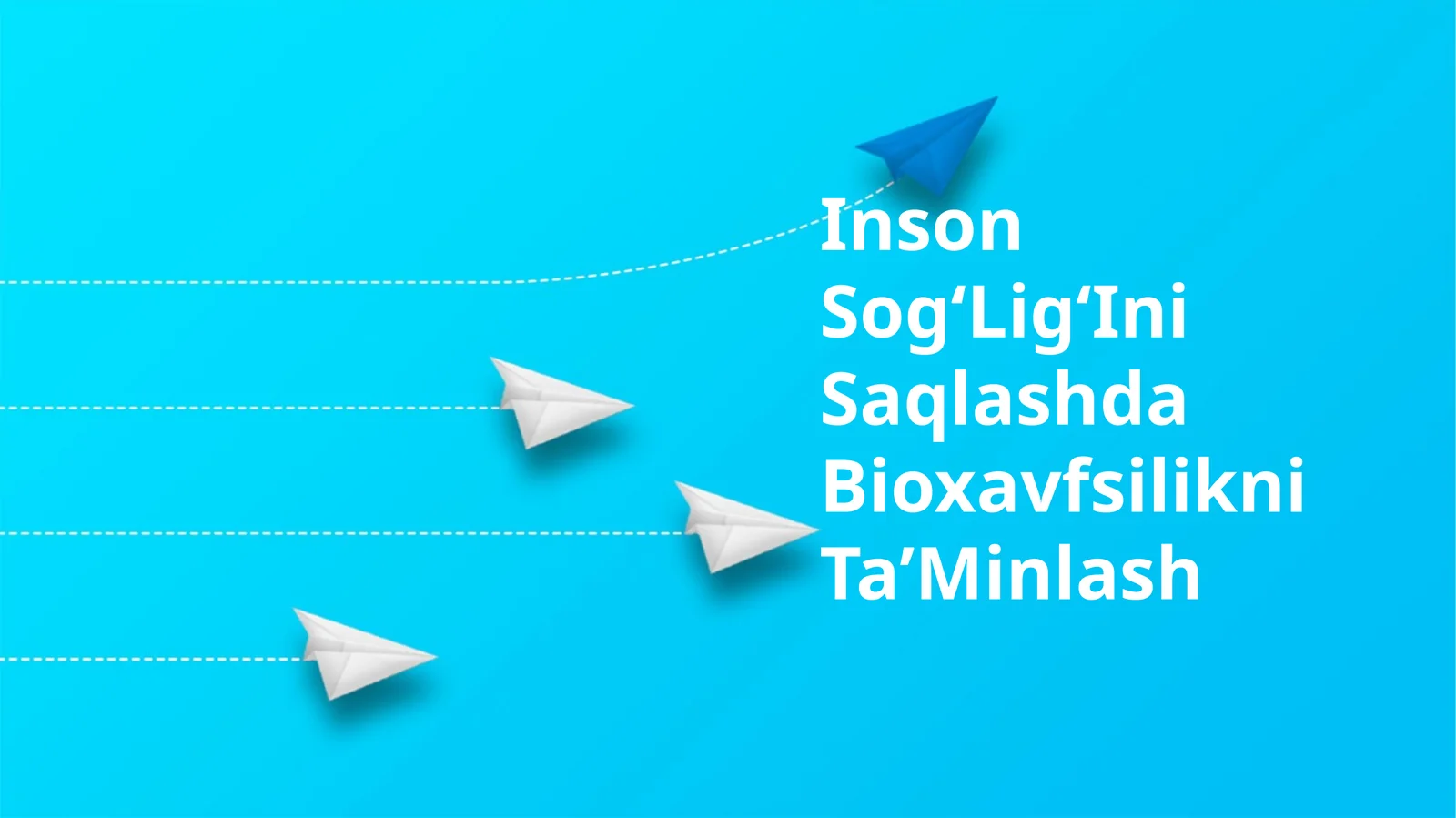 Inson Sog‘Lig‘Ini Saqlashda Bioxavfsilikni Ta’Minlash