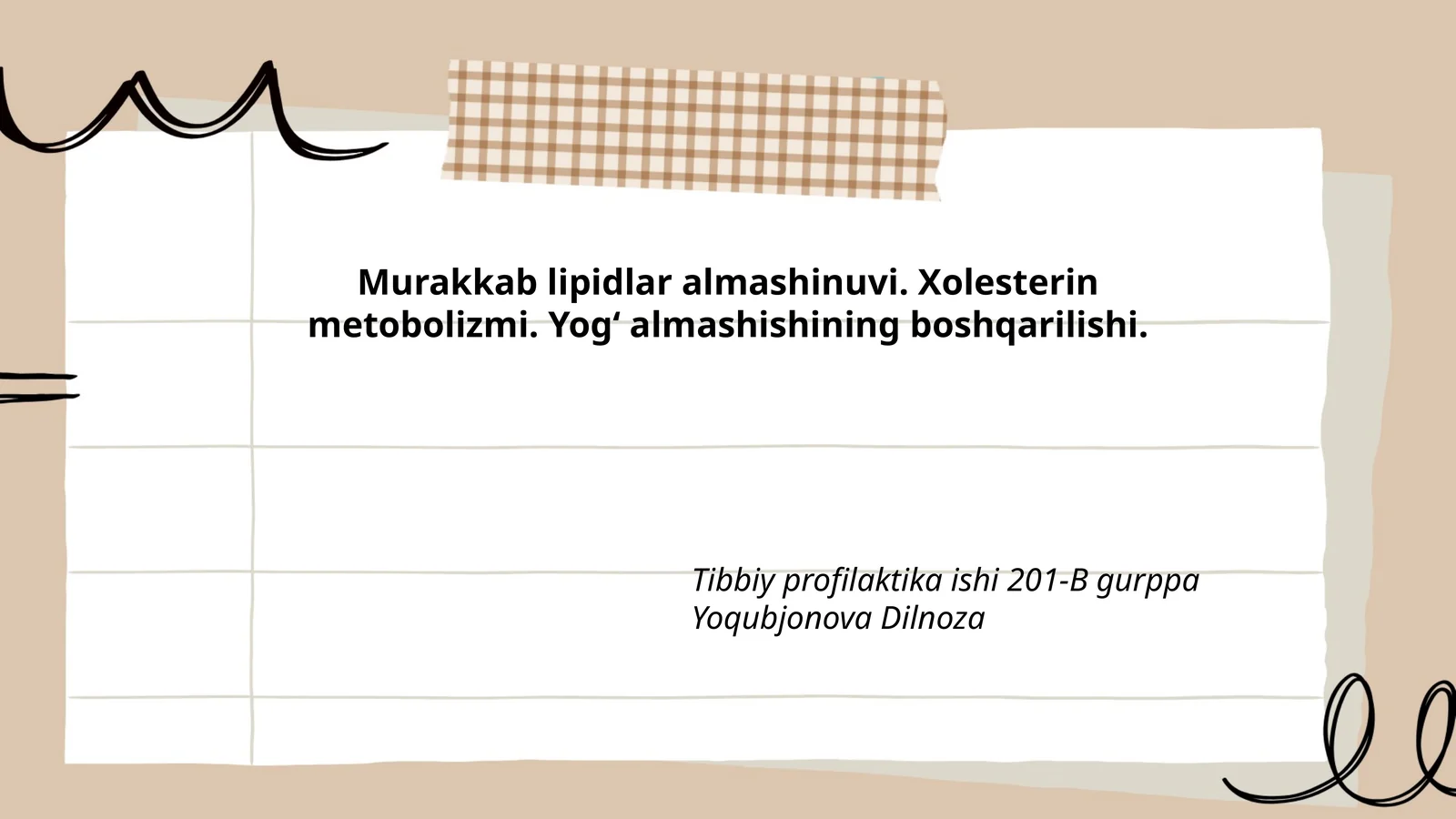 Tibbiy profilaktika ishi 201-B gurppa Yoqubjonova Dilnoza