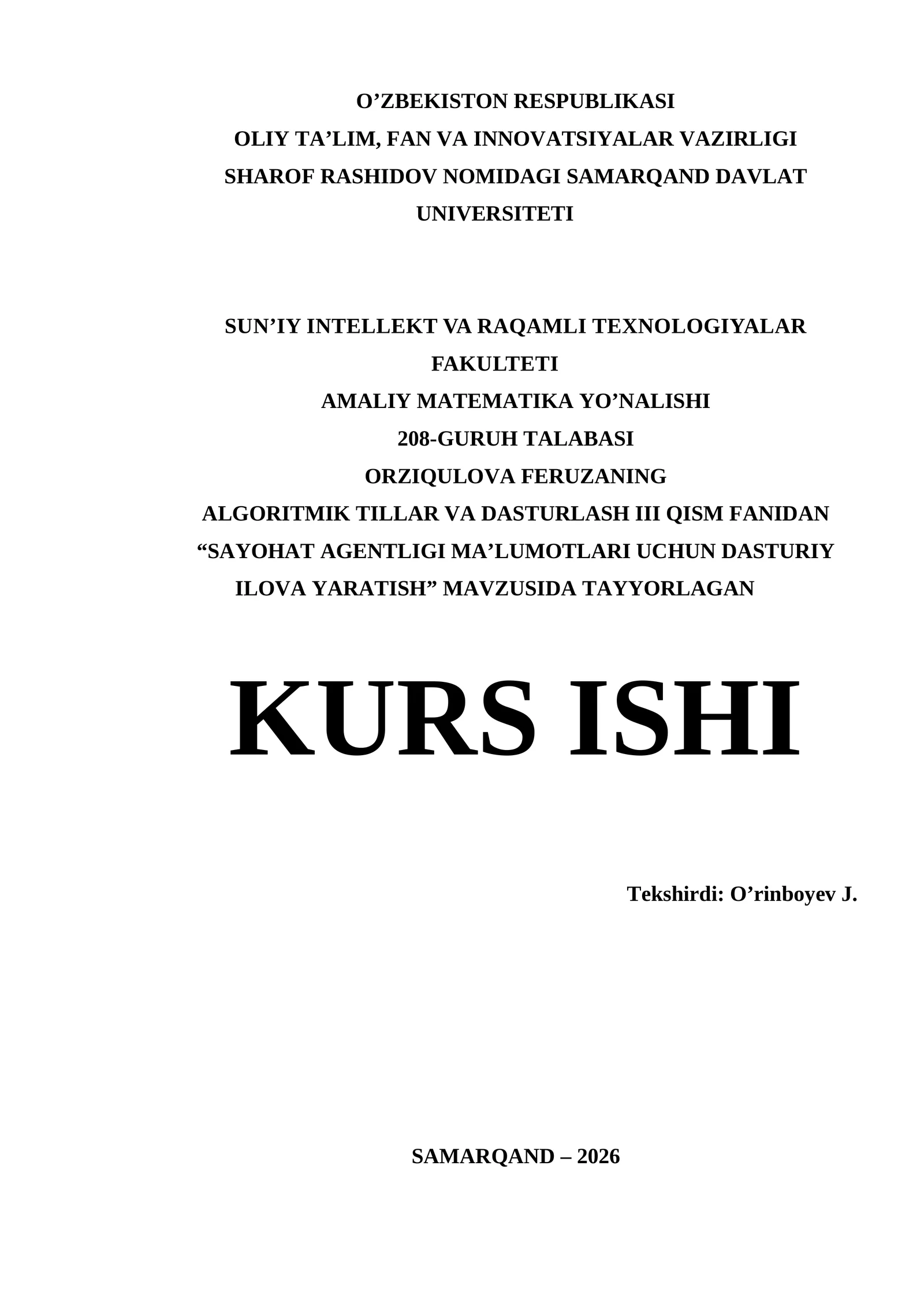 Visual Studio da Kurs Ishi Loyihasi | SAYOHAT AGENTLIGI MA’LUMOTLARI UCHUN DASTURIY ILOVA YARATISH