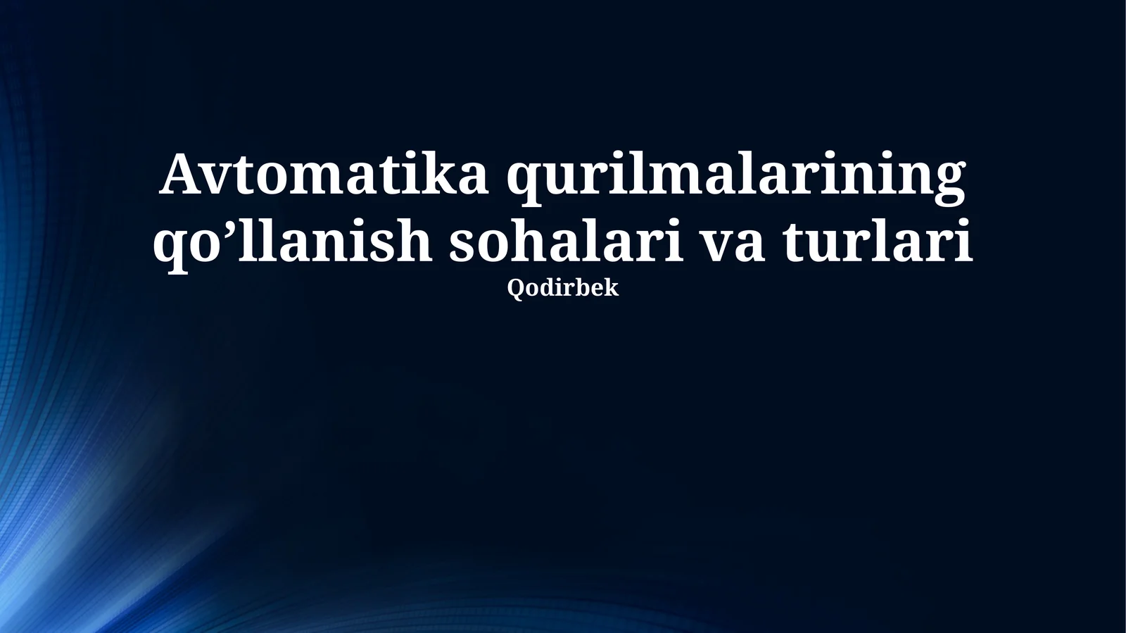 Sanoat avtomatlashtirilishi
