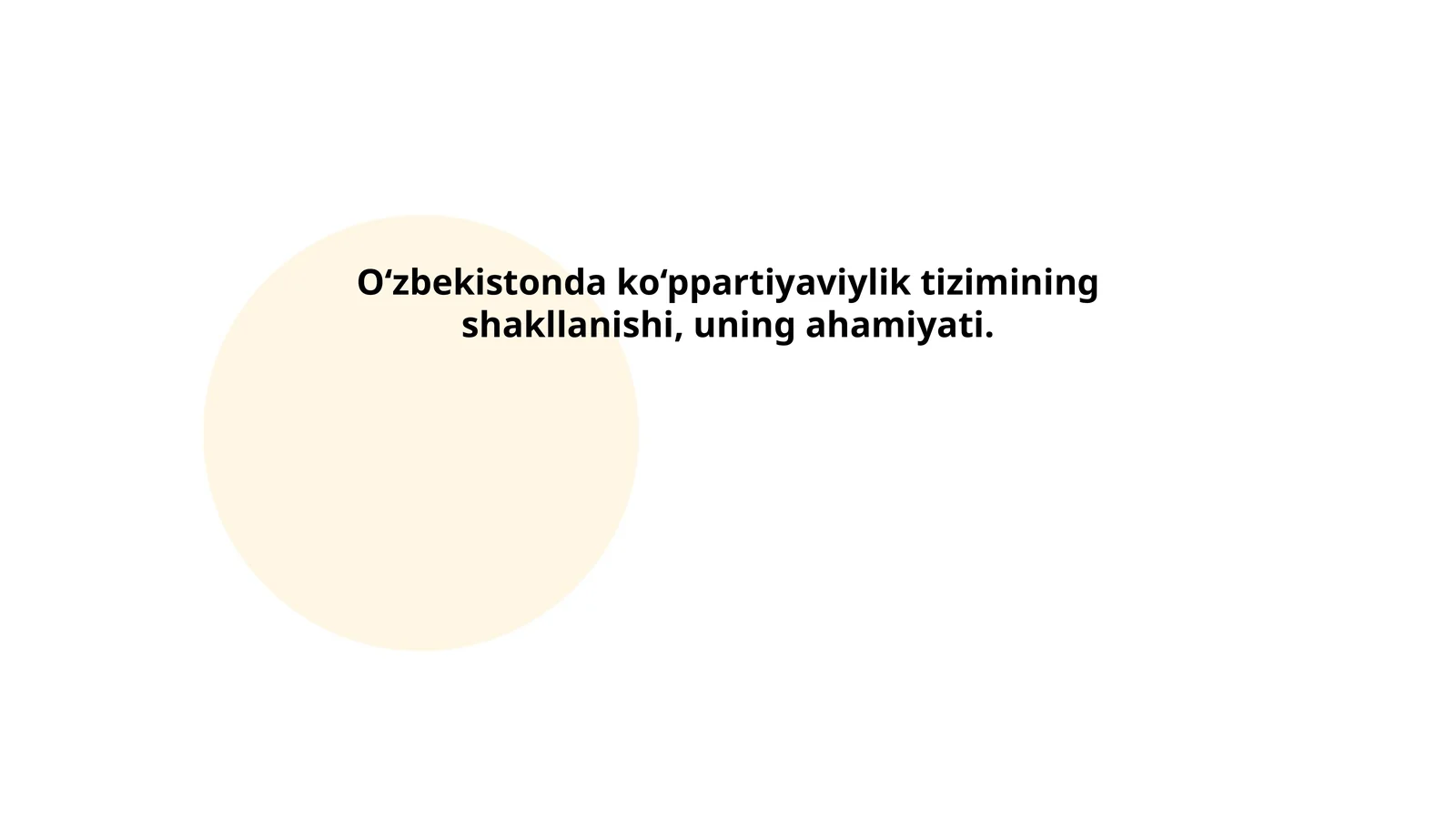 Ko‘ppartiyaviylik tizimining tushunchasi