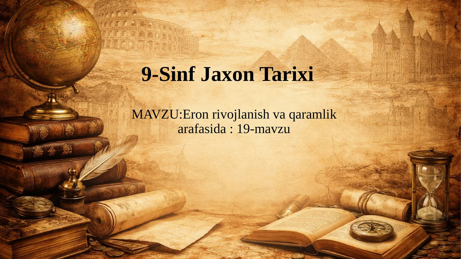 9-Sinf Jaxon Tarixi 19-Mavzu