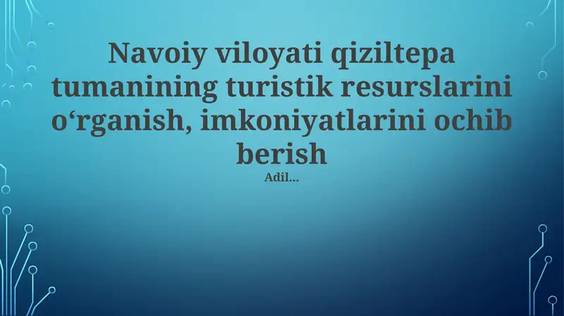 Mahalliy Hunarmandchilik va Mahsulotlar