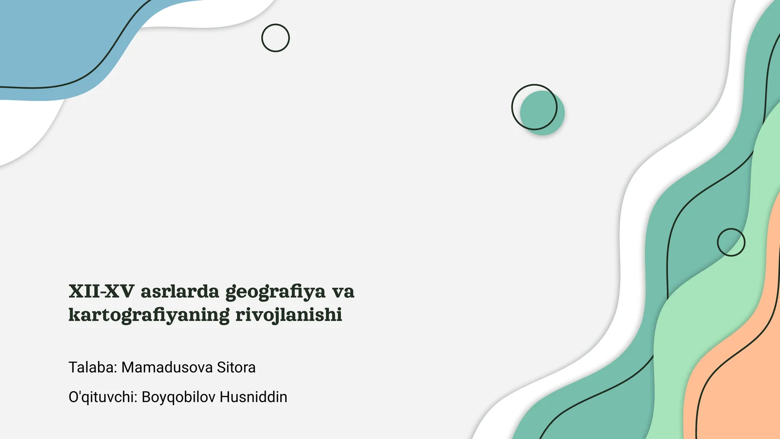 XII-XV asrlarda geografiya va kartografiyaning rivojlanishi