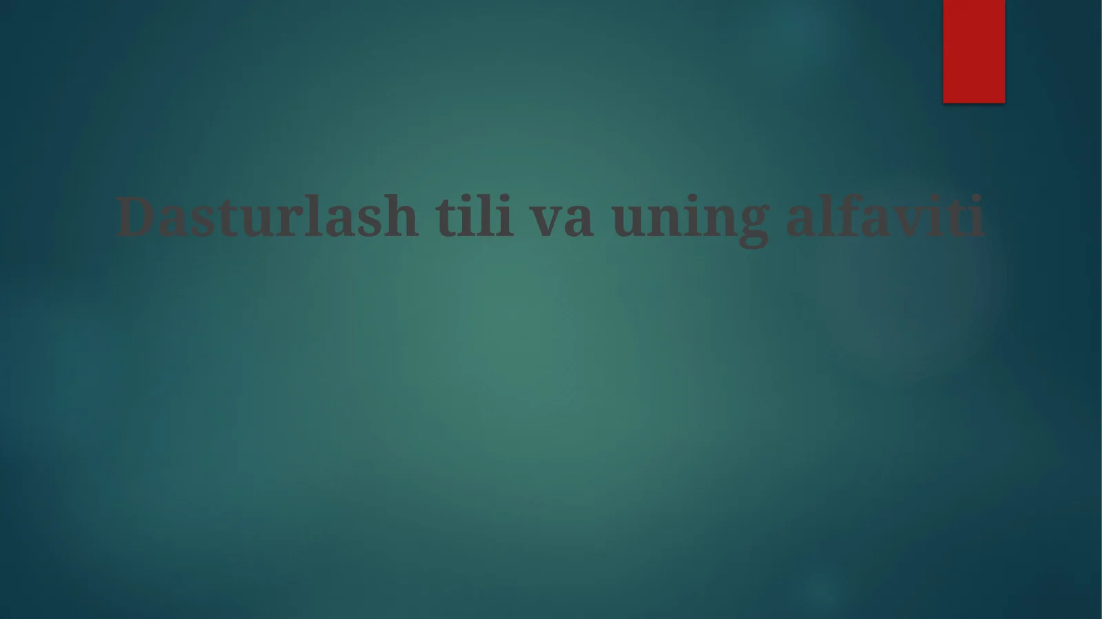 Dasturlashtilivauningalfaviti
