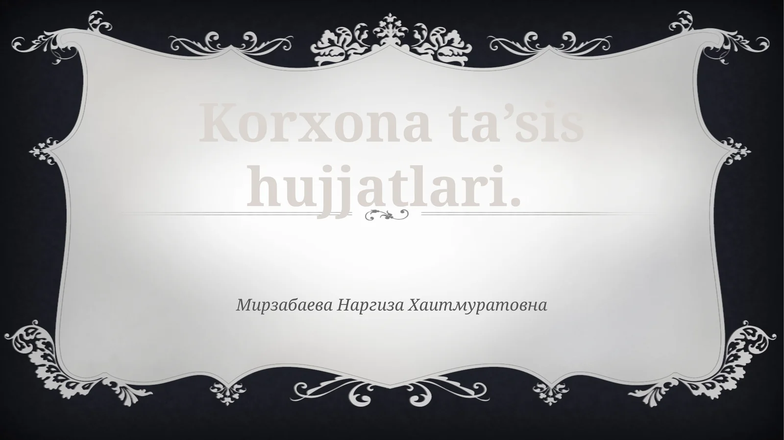 Ta'sish hujjatlari