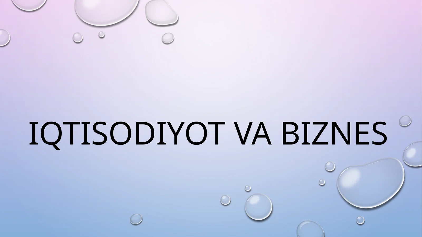 BOZOR TUSHUNCHASI VA TURLARI