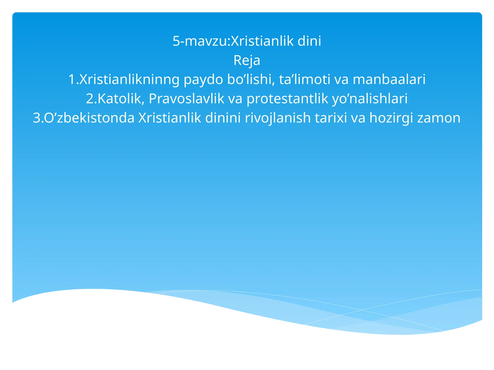 Xristianliklik dini