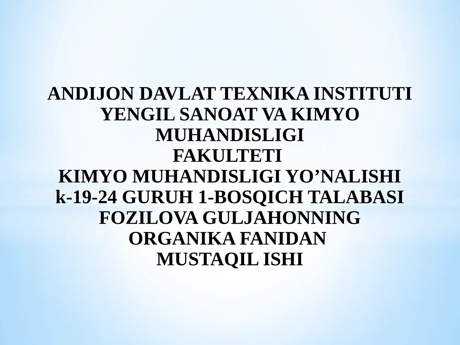 Kislorodli organik birikmalar. Bir atomli spirtlar