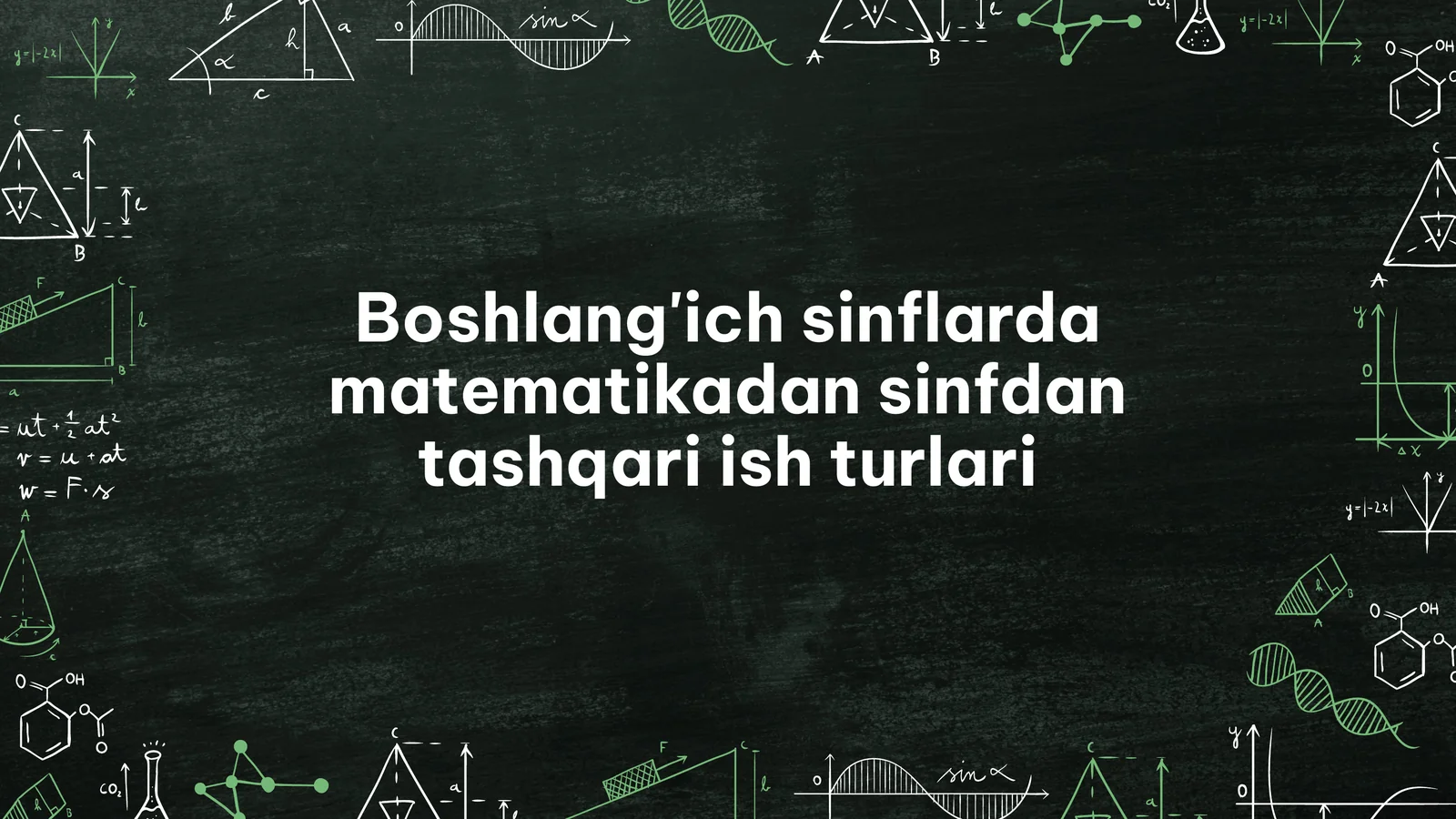 Mavzularni mustahkamlash uchun qo'shimcha faoliyat