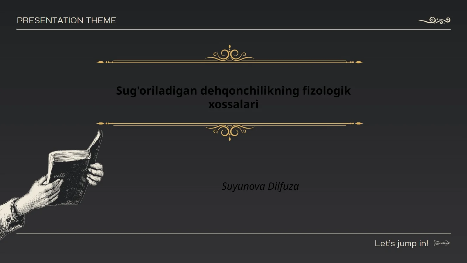 Sug'oriladigan dehqonchilikning fizologik xossalari