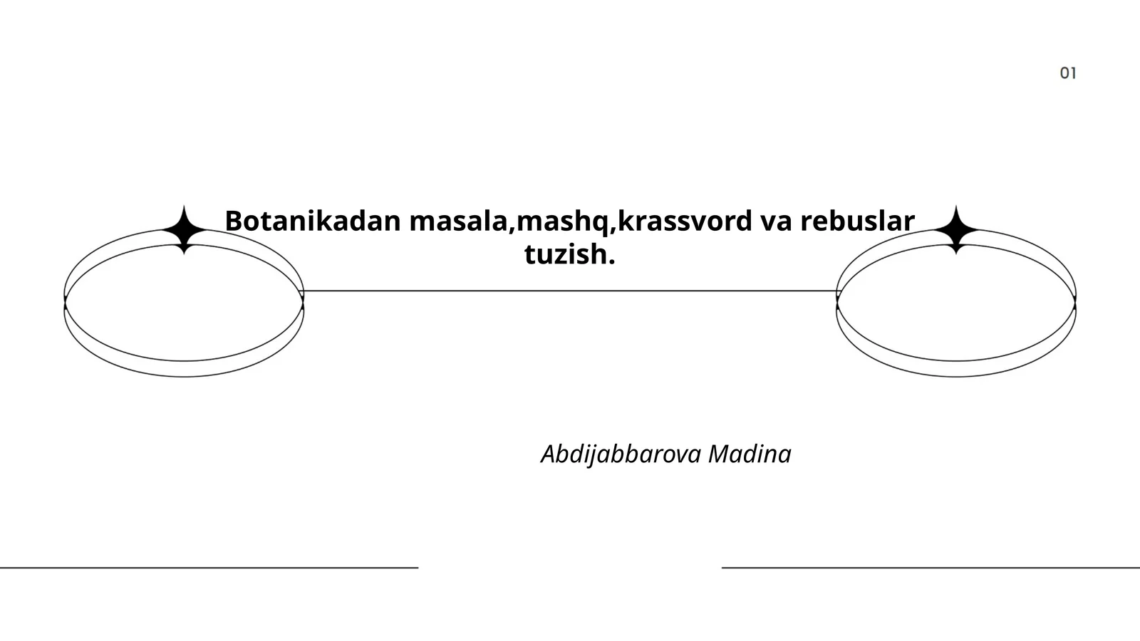 Botanikadan masala, mashq, krassvord va rebuslar