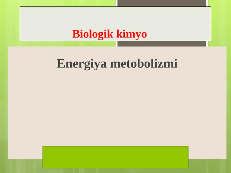Energiya metobolizmi