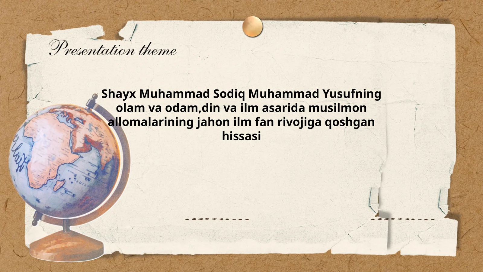 Shayx Muhammad Sodiq Muhammad Yusufning olam va odam,din va ilm asarida musilmon allomalarining jahon ilm fan rivojiga qoshgan hissasi