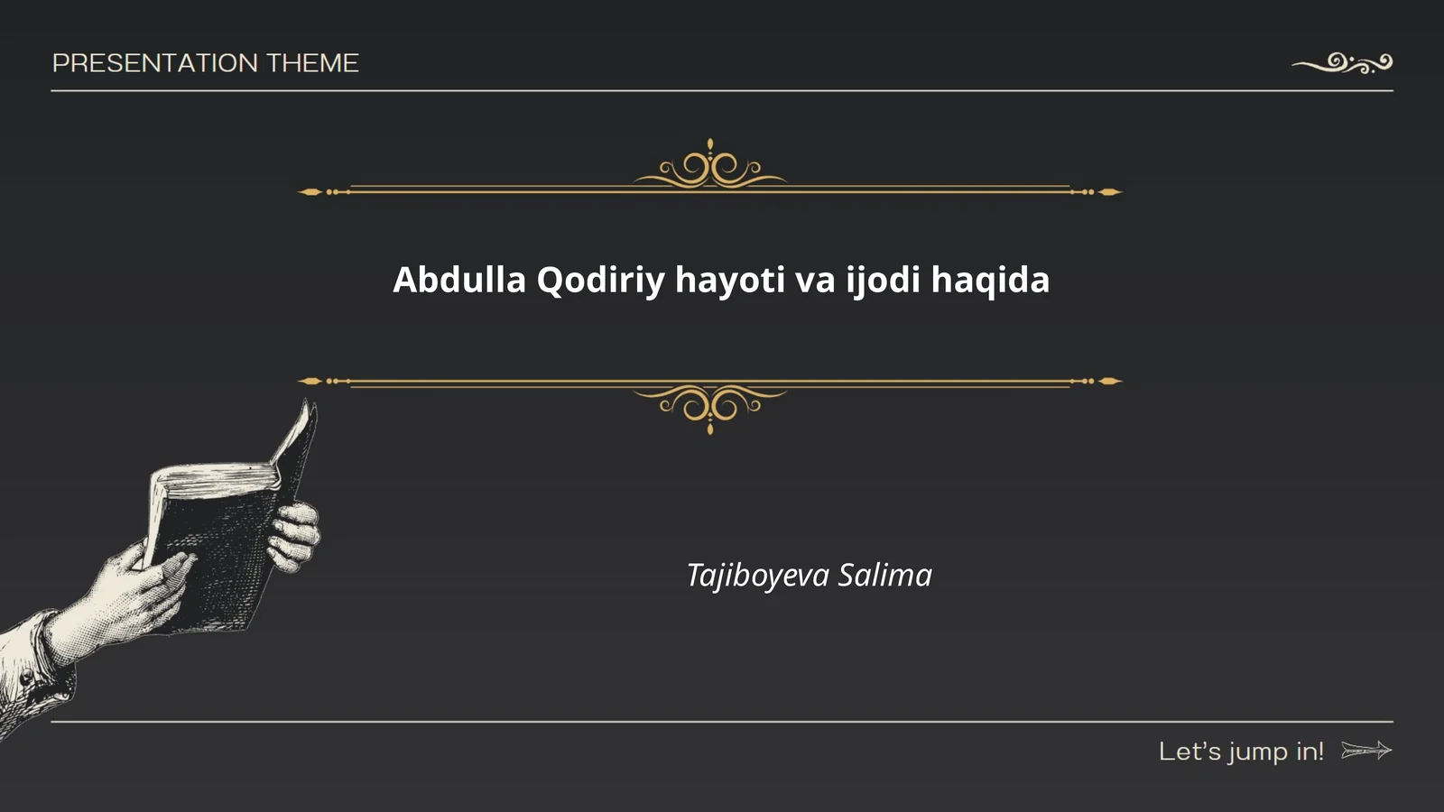 Abdulla Qodiriy hayoti va ijodi haqida