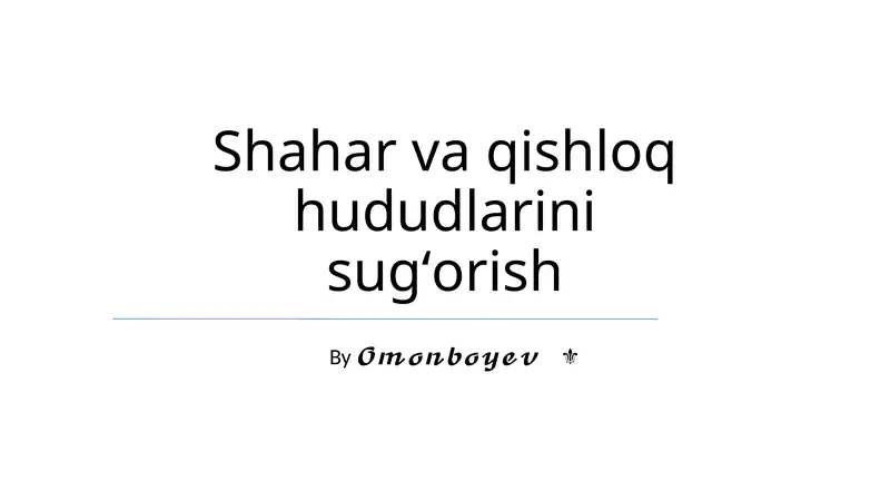 Sug'orish Usullari va Texnologiyalari