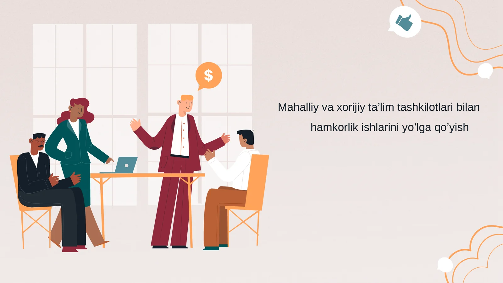 Mahalliy va xorijiy ta'lim tashkilotlari bilan hamkorlik ishlarini yo’lga qo’yish