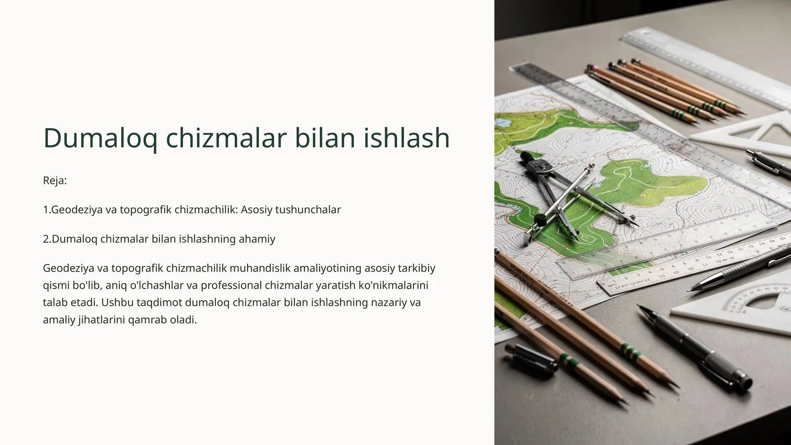 Dumaloq chizmalar bilan ishlash