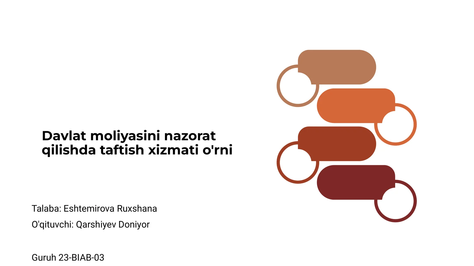 Davlat moliyasini nazorat qilishda taftish xizmati o'rni