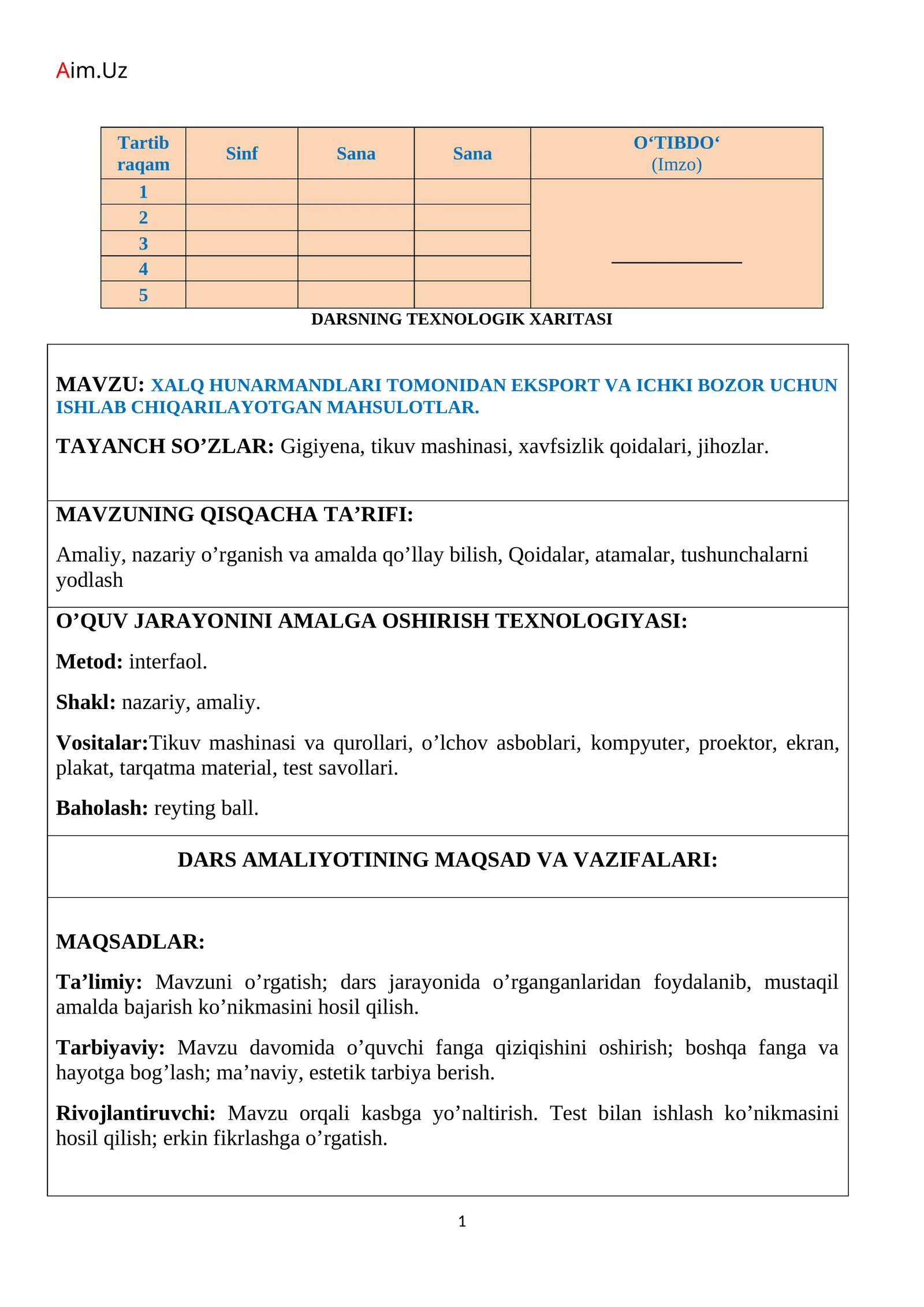XАLQ HUNАRMАNDLАRI TОMОNIDАN EKSPОRT VА ICHKI BОZОR UCHUN ISHLАB CHIQАRILАYOTGАN MАHSULОTLАR