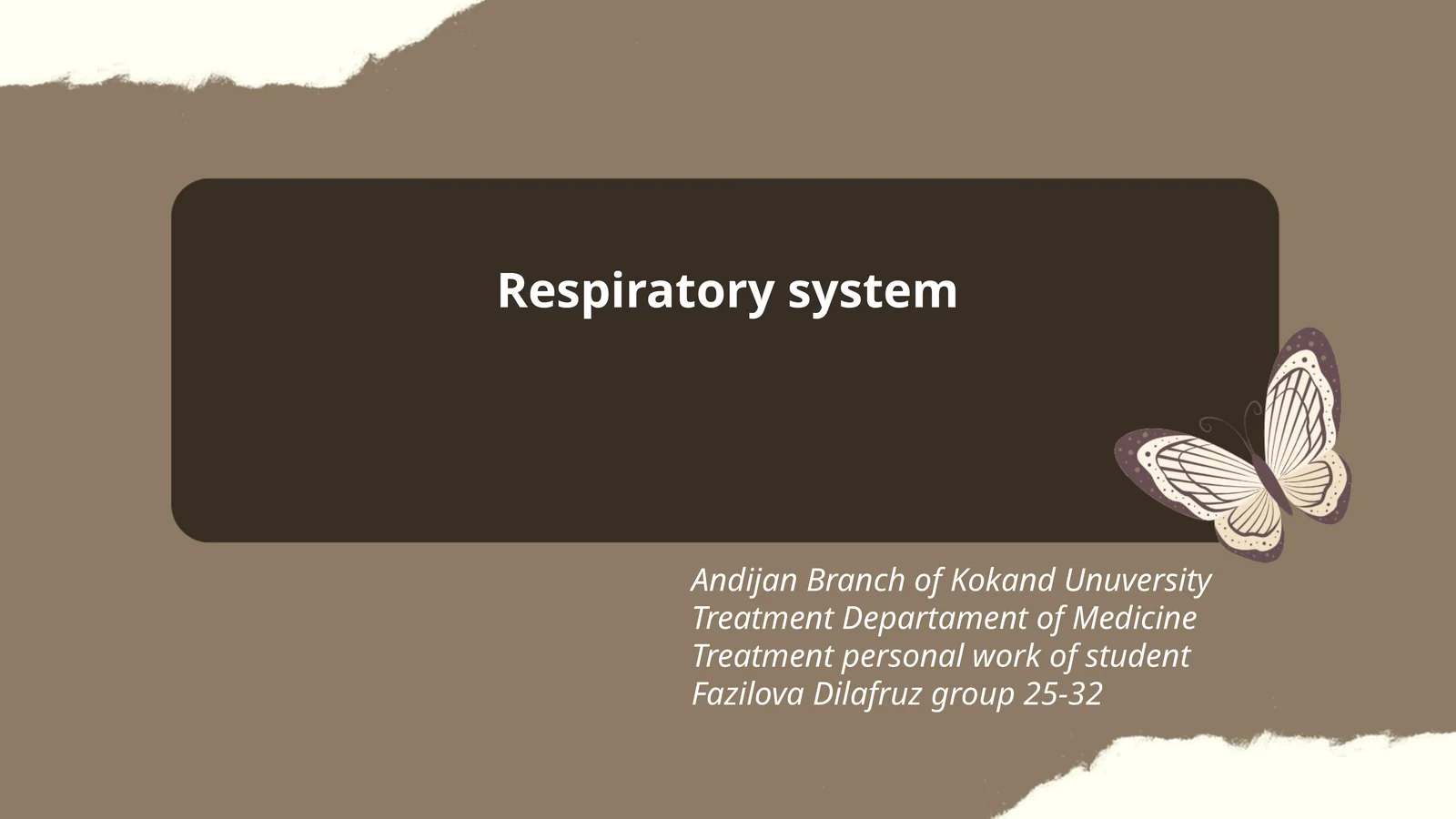Respiratory system