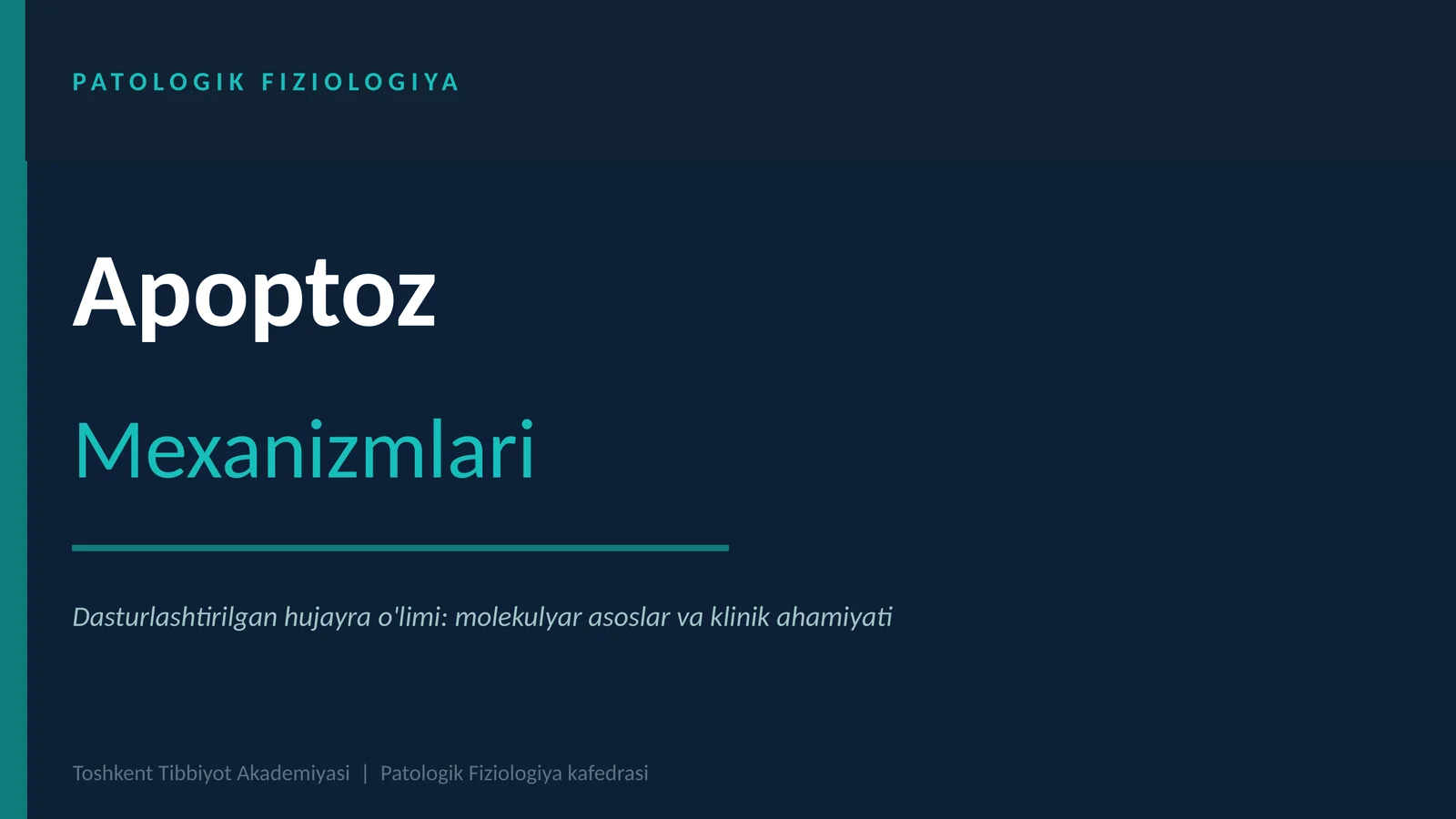 PATOLOGIK FIZIOLOGIYA