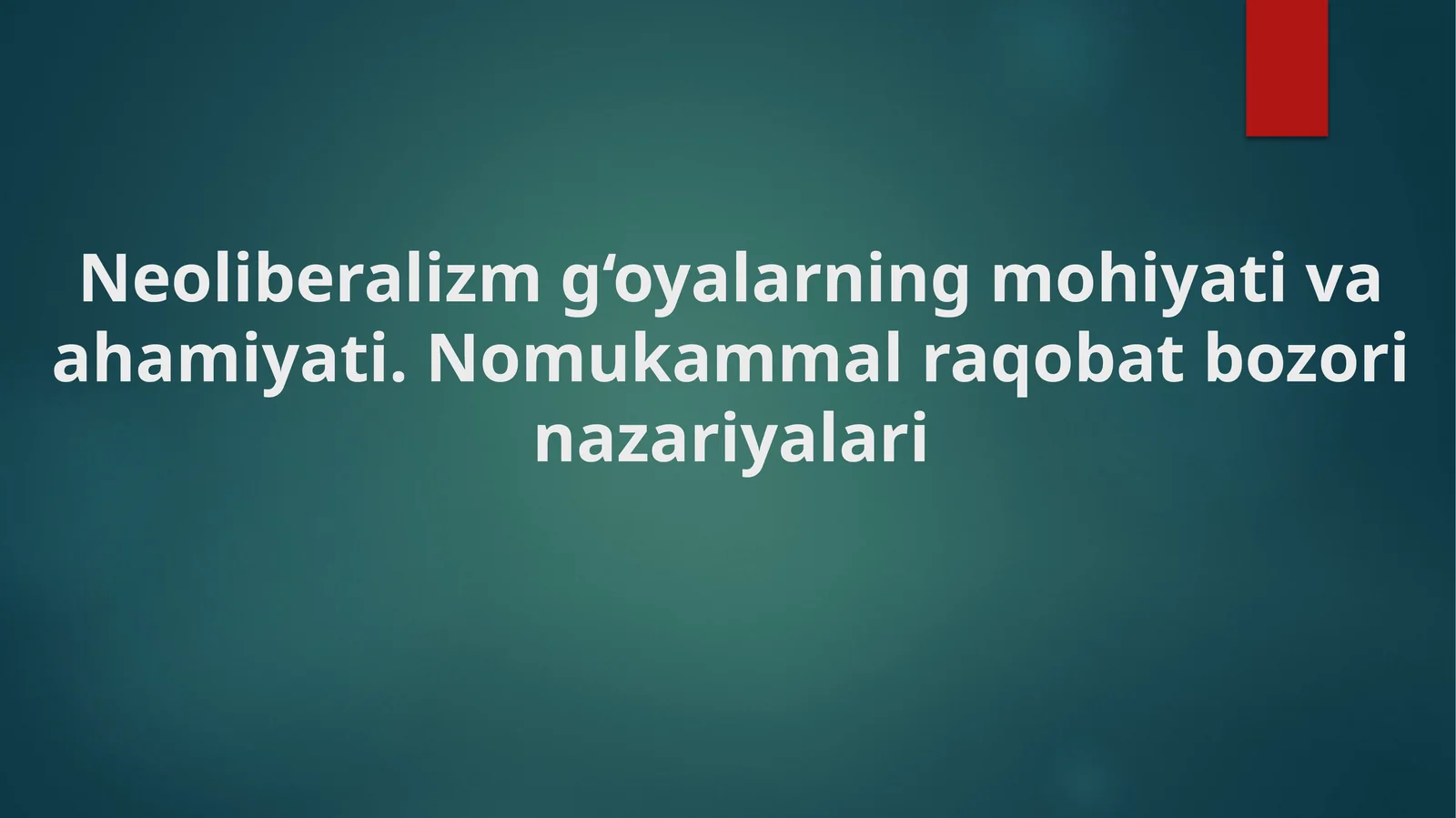 Neoliberalizm