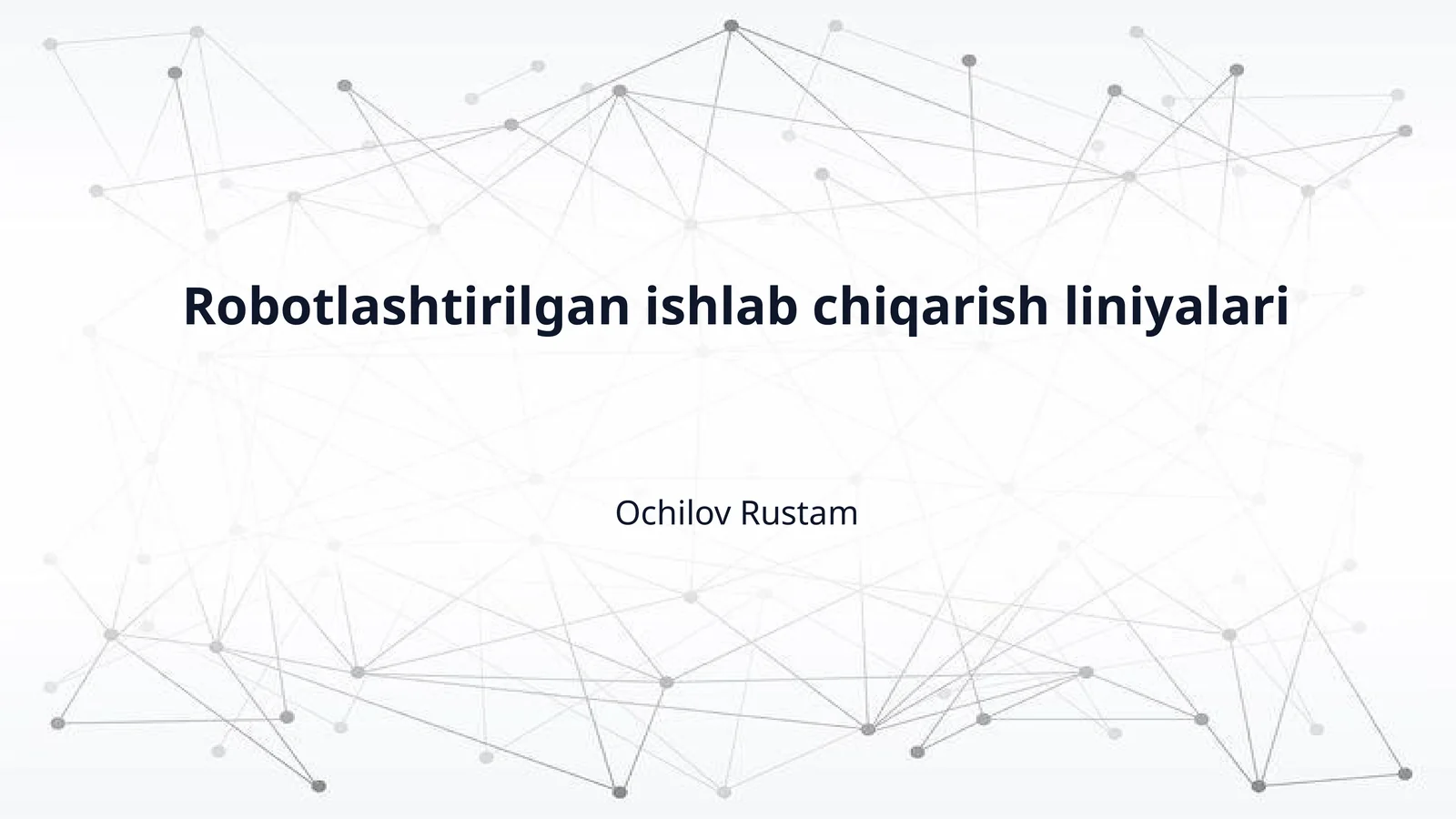Robotlashtirilgan ishlab chiqarish liniyalari