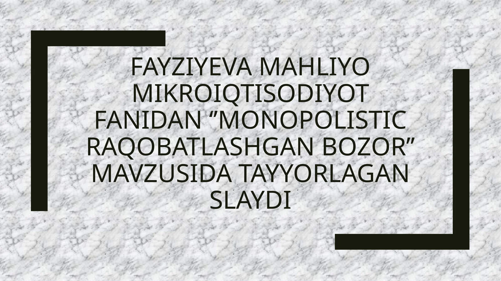monopolistic raqobatlashgan bozor