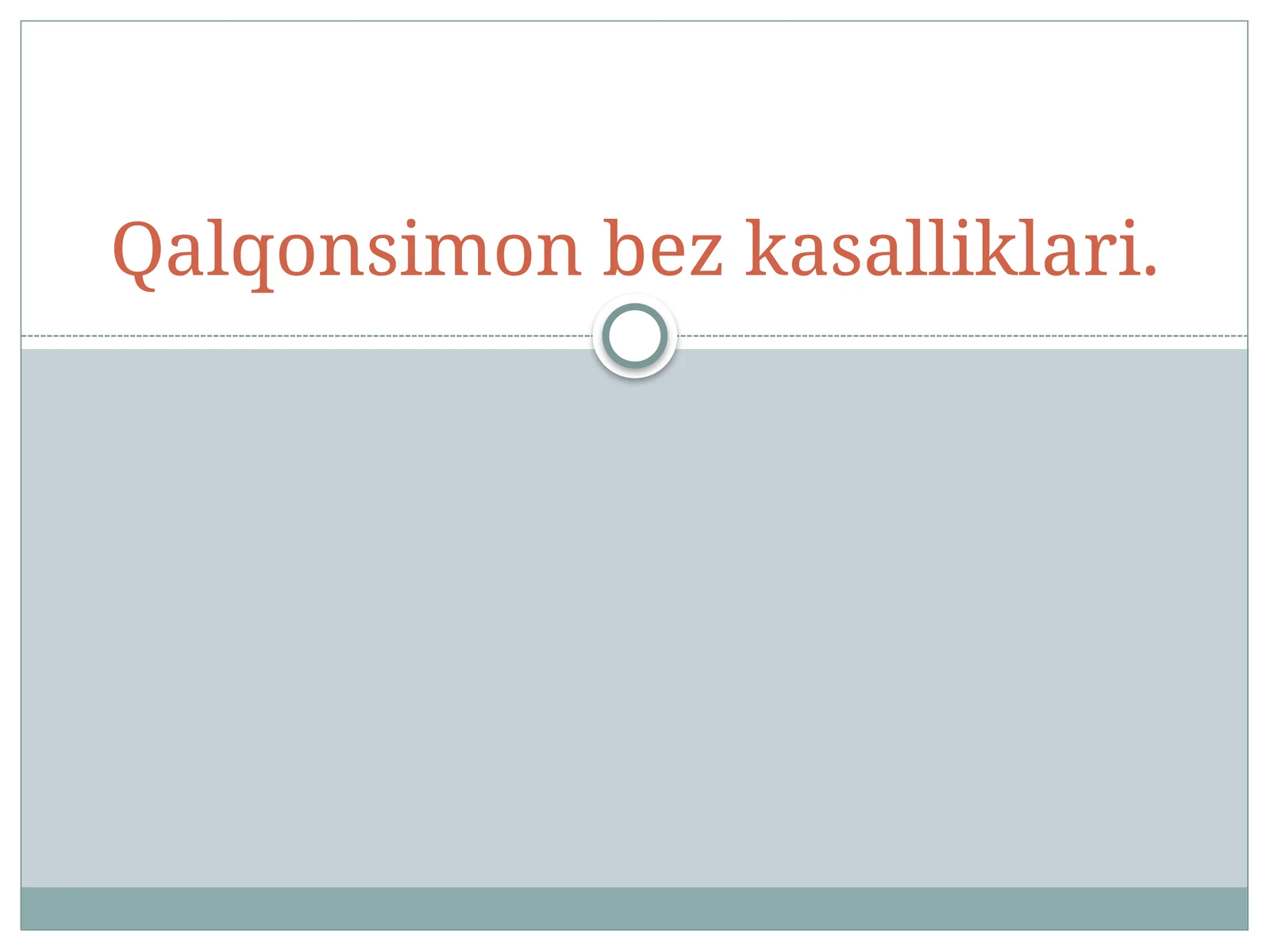 Qalqonsimon bez kasalliklari