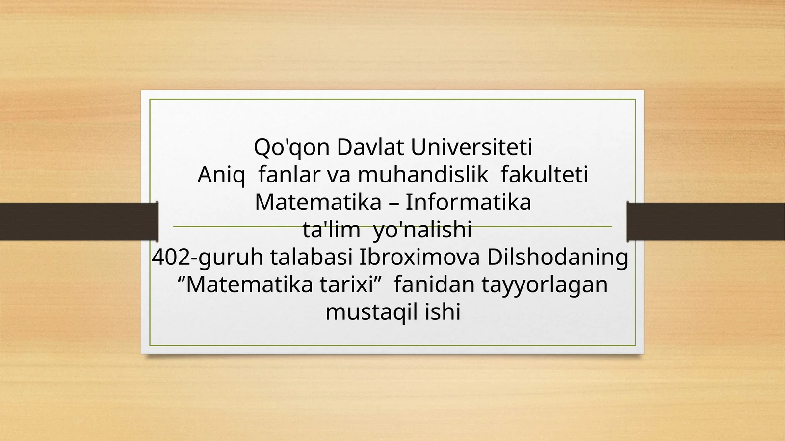 Taqdimot