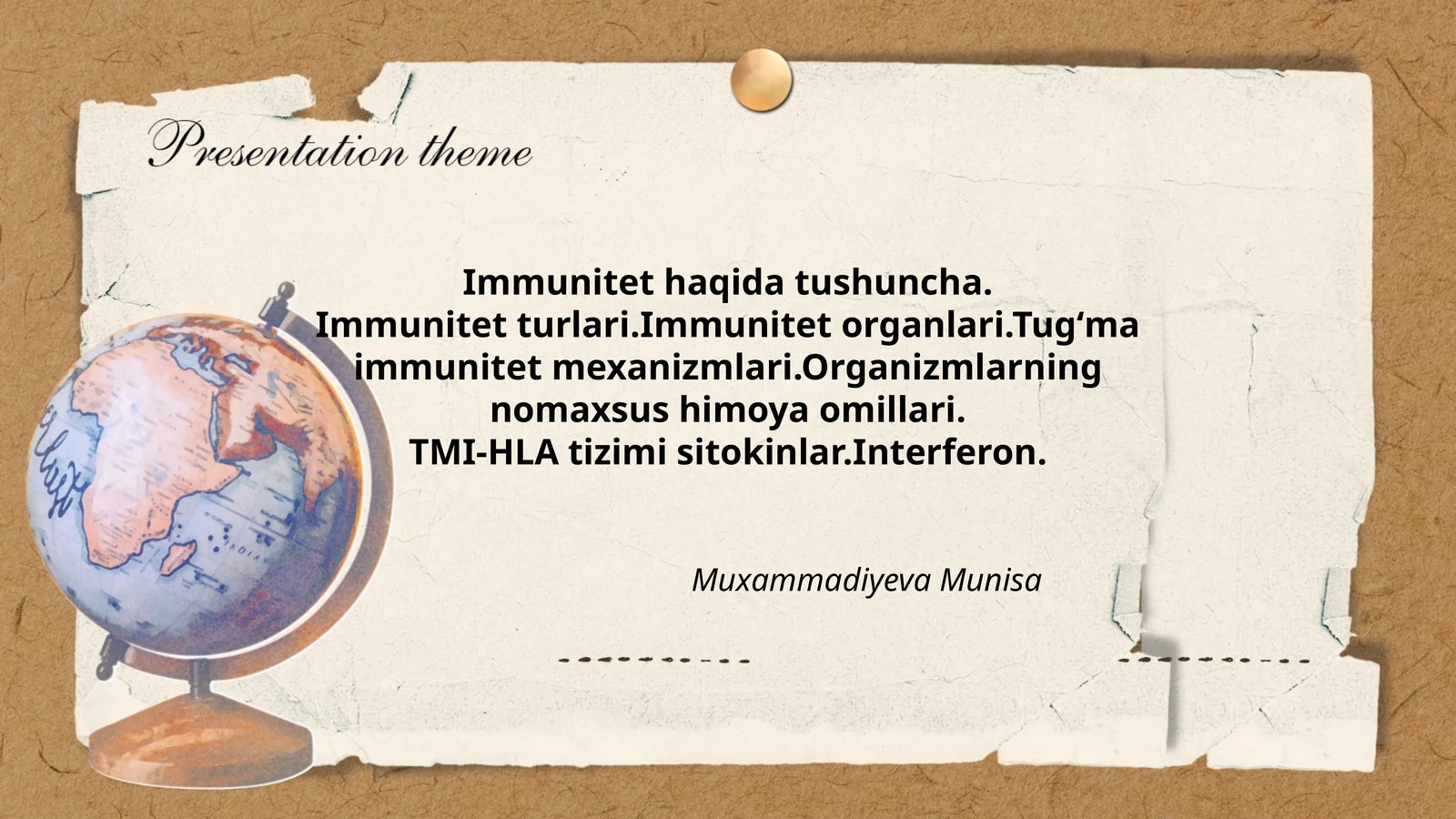 Immunitet haqida tushuncha
