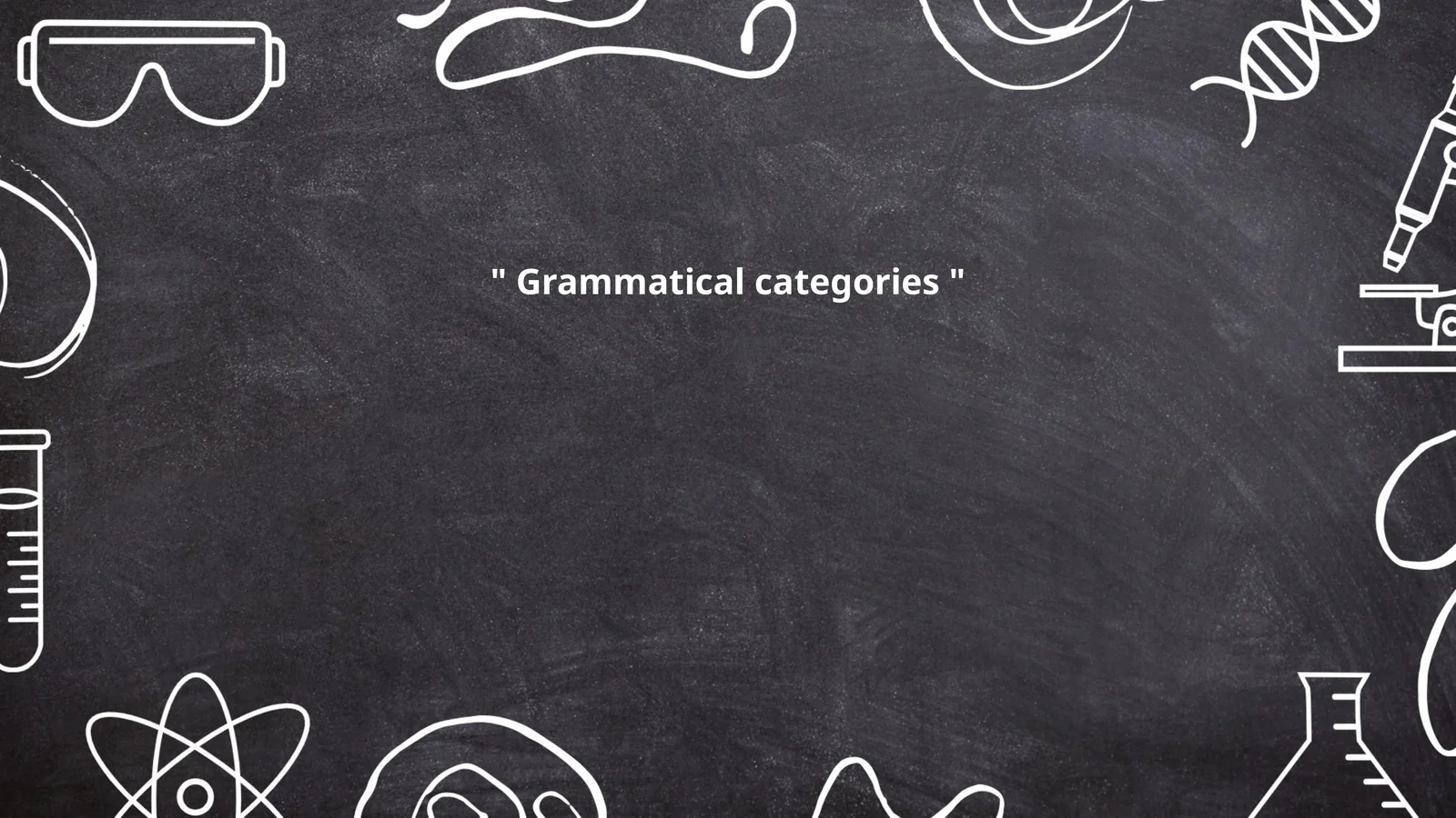 Grammatical categories