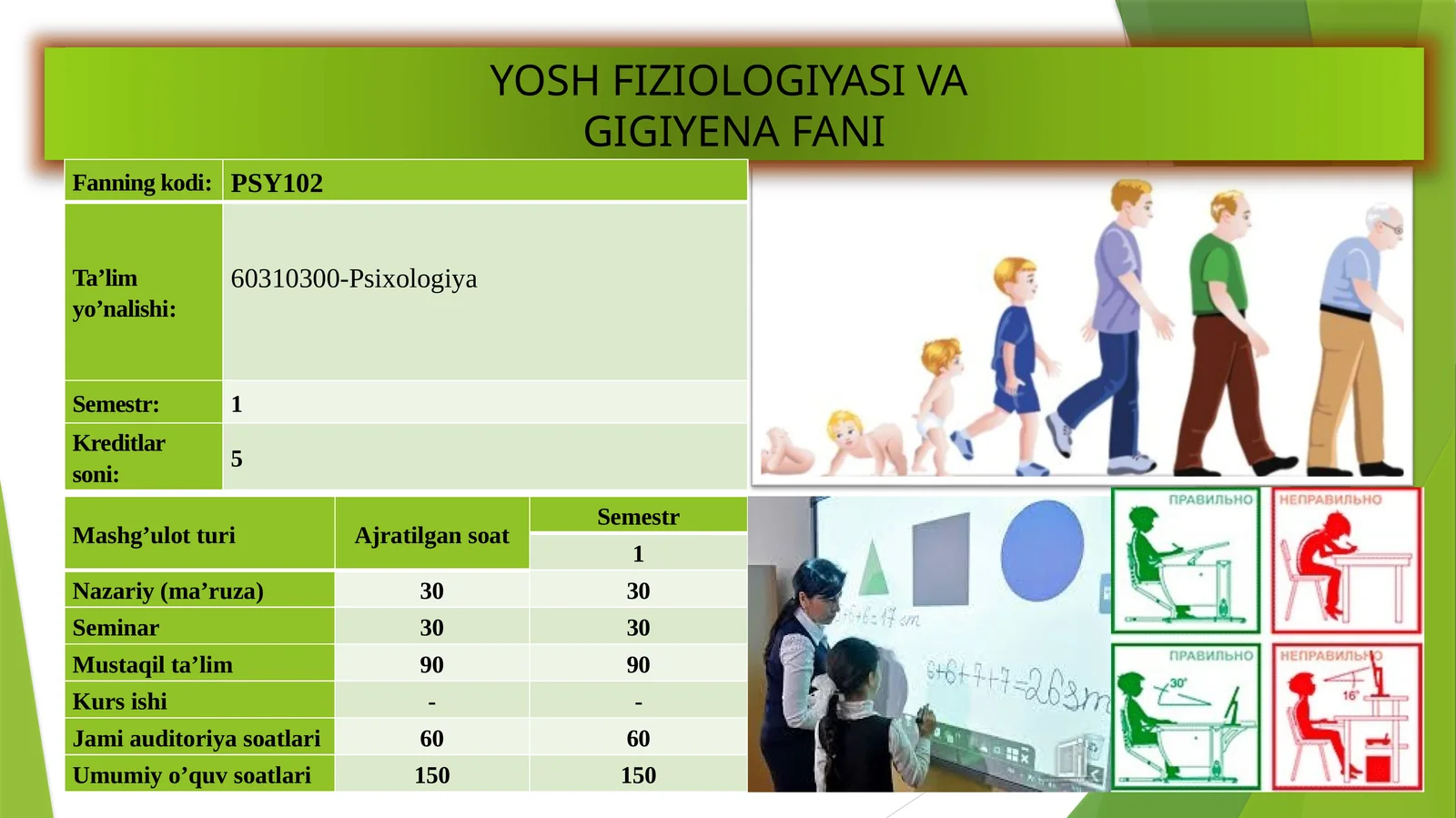 Yosh fiziologiyasi va gigiyena fani