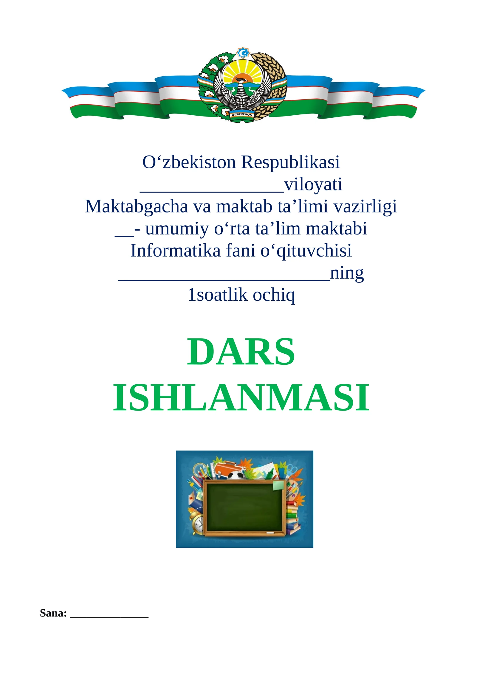 8-sinf informatika ochiq dars ishlanmasi4-chorak