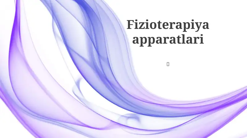 Fizioterapiya apparatlari
