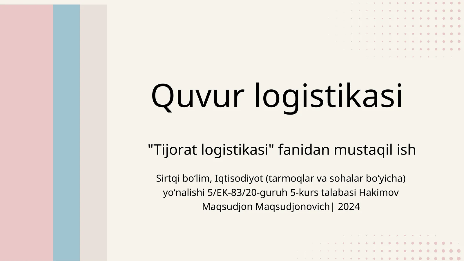Quvur logistikasi