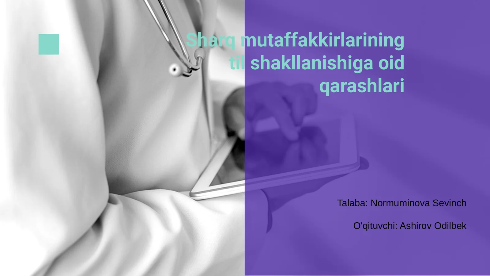Sharq mutaffakkirlarining til shakllanishiga oid qarashlari