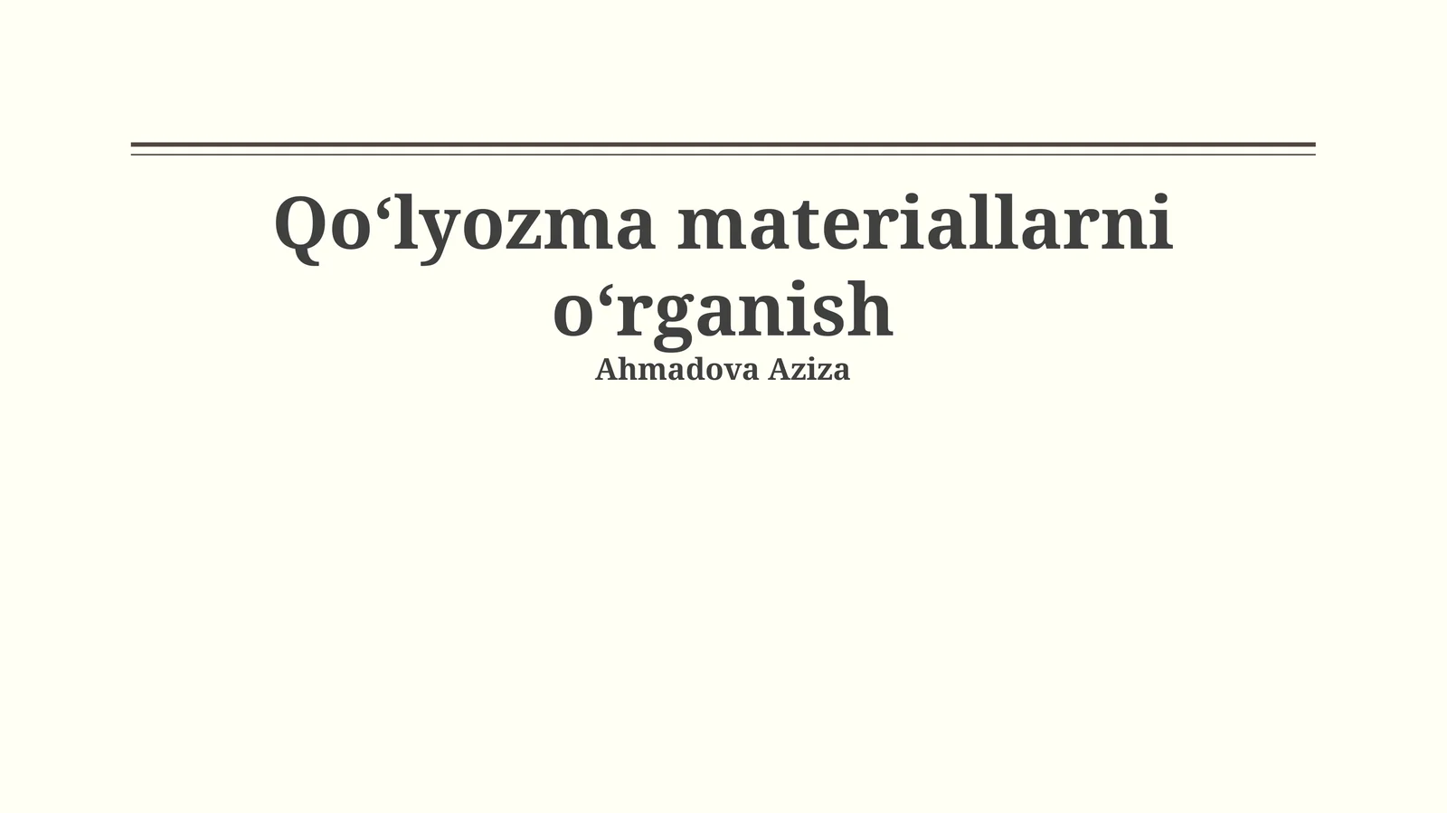 Qoʻlyozma materiallarni oʻrganish