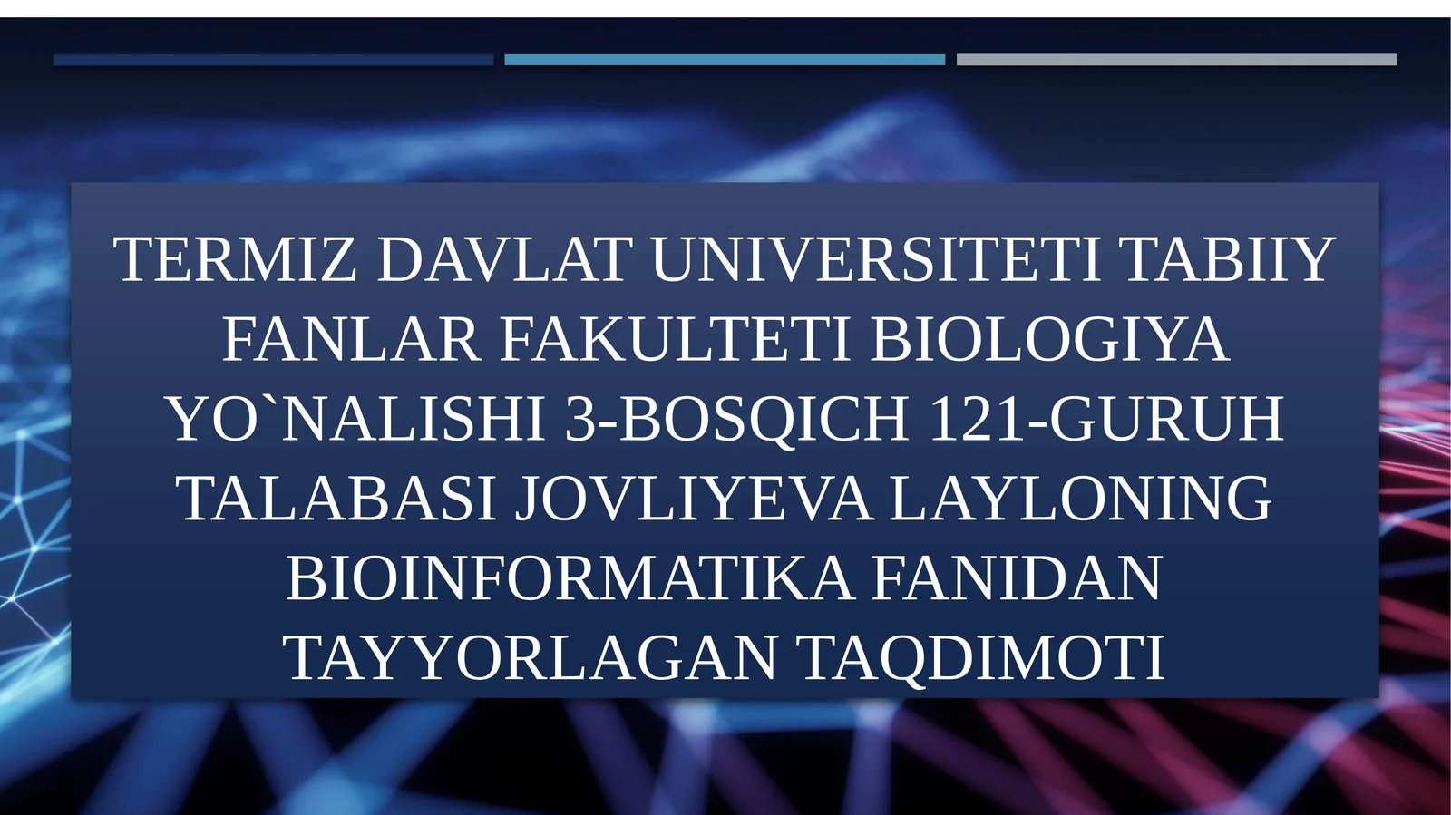 Mavzu: Biologiya