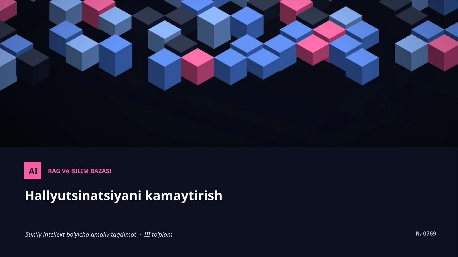 Sun'iy intellekt bo'yicha amaliy taqdimot · III to'plam