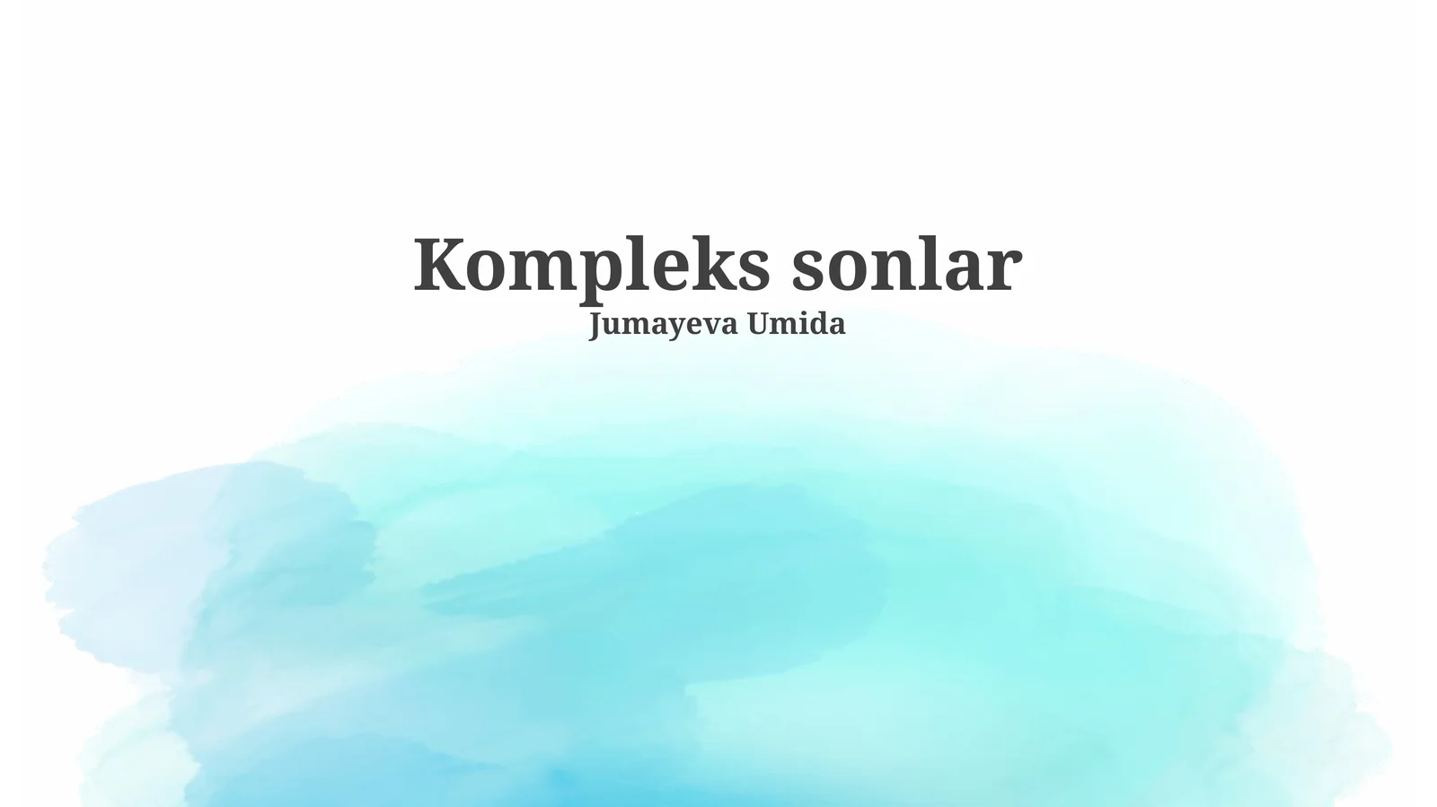 Kompleks sonlar